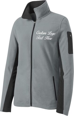 INK STITCH Women L233 Custom Fleece Text Embroidery Jackets - Multicolors (Grey, 2XL) in Saudi Arabia