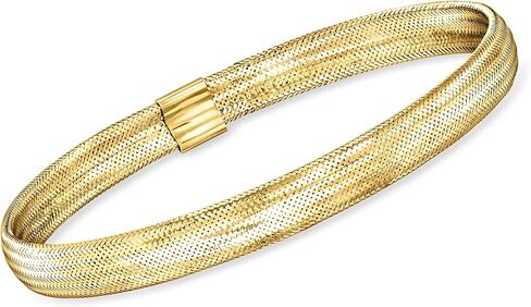 روس سيمونز الإيطالية 14kt الذهب الأصفر مش تمتد سوار in Saudi Arabia