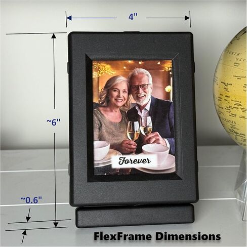 بطاقة FlexFrame/شاشة عرض الصور مع خاصية التقليب 360 درجة - وضع حامل المكتب والتركيب على الحائط، حامل مغناطيسي 35pt لبطاقات التداول/الصور in Saudi Arabia
