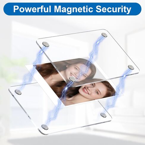 27 حزمة من إطارات الصور المغناطيسية من الأكريليك للثلاجة، إطارات مغناطيسية بولارويد شفافة - إطار صور للثلاجة الصغيرة مزدوج الجوانب لصور Fujifilm Instax Mini (2.36 × 3.54 بوصة) in Kuwait