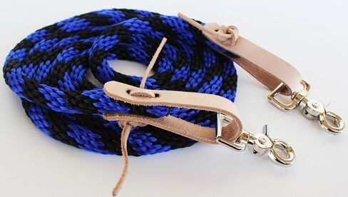 PRORIDER Horse Roping Western Barrel Contest Reins Nylon Braided 7' Snaps Red 607496TN in Saudi Arabia