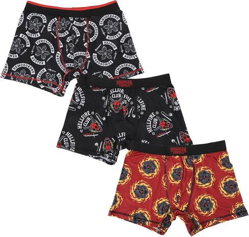 Bioworld Stranger Things Hellfire Club Men's 3-Pack Boxer Briefs in Saudi Arabia