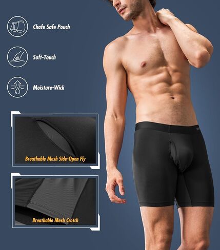 Separatec Mens Underwear with Separate Pouch, Micro Modal Boxer Briefs Seamless Waistband Underwear for Men 4 Pack in Saudi Arabia