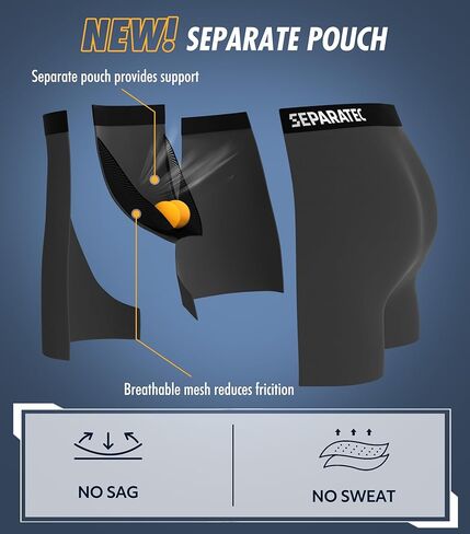 Separatec Mens Underwear with Separate Pouch, Micro Modal Boxer Briefs Seamless Waistband Underwear for Men 4 Pack in Saudi Arabia