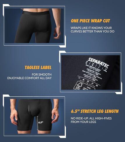 Separatec Mens Underwear with Separate Pouch, Micro Modal Boxer Briefs Seamless Waistband Underwear for Men 4 Pack in Saudi Arabia
