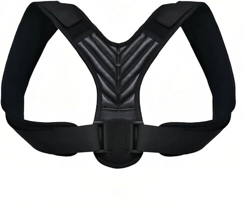 Posture Corrector, Back Brace for Women and Men, Adjustable Back Support, Shoulder Straightener for Improving Hunchback M Black in Saudi Arabia