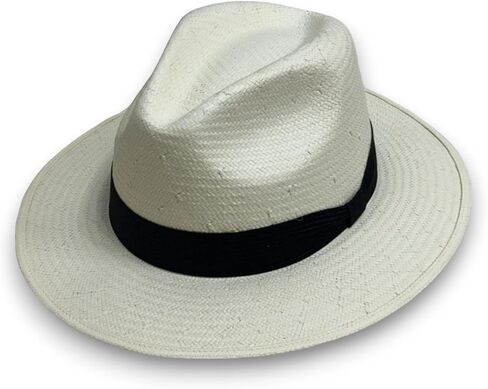 Panama Hats, Handmade Straw Hat, Versatile and Fashionable Summer Hat, Breathable, Black Band in Saudi Arabia