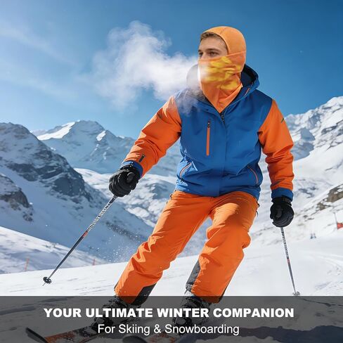 قناع تزلج بالاكلافا للرجال والنساء مع تغيير لون حساس لدرجة الحرارة - قناع وجه شتوي دافئ وخفيف الوزن مقاوم للرياح (صوف رقيق رمادي) in Kuwait