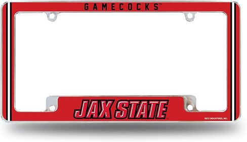 Rico Industries NCAA Jackson State Tigers - JSU Primary 12 بوصة × 6 بوصة إطار لوحة ترخيص للسيارات من الكروم بالكامل للسيارة/الشاحنة/سيارات الدفع الرباعي in Saudi Arabia