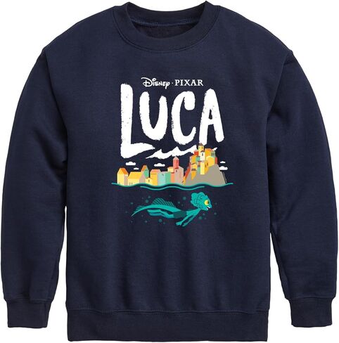 Disney Luca - Coastal Sea Monster - Toddler and Youth Crewneck Fleece Sweatshirt in Kuwait