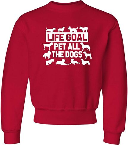 سترة Go All Out Youth Life Goal Pet All The Dogs Dog Lovers ذات رقبة مستديرة in Kuwait
