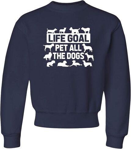 سترة Go All Out Youth Life Goal Pet All The Dogs Dog Lovers ذات رقبة مستديرة in Kuwait