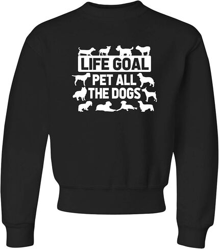 سترة Go All Out Youth Life Goal Pet All The Dogs Dog Lovers ذات رقبة مستديرة in Kuwait