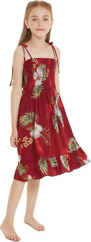 Girl Hawaiian Elastic Top Strap Dress in Pineapple Garden Black in Saudi Arabia
