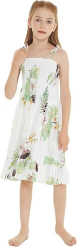 Girl Hawaiian Elastic Top Strap Dress in Pineapple Garden Black in Saudi Arabia