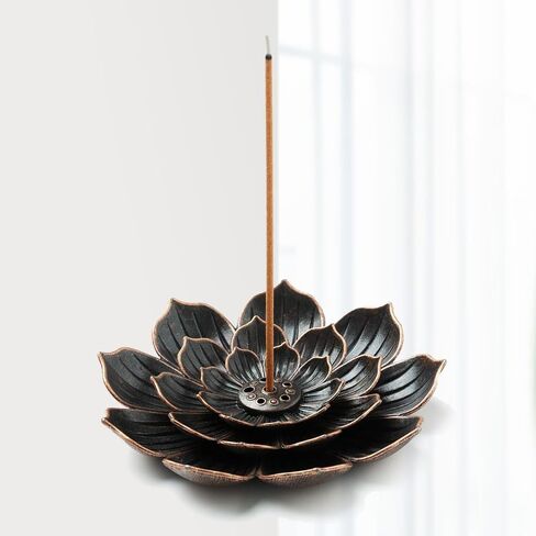 1-Pack Bronze SquareFurnace Incense Holder, Alloy for Home & Decor Spaces in Saudi Arabia