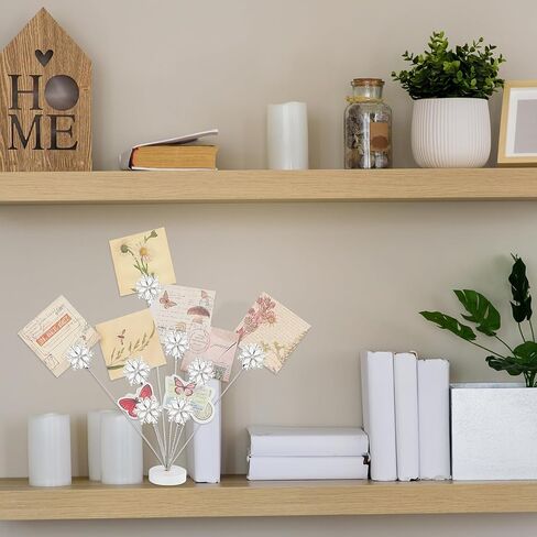8-Branch Photo Tree Holder with Clips,Family Money Tree Picture Frame Stand,White Snowflake Gift Card Holder for Christmas,Cards, Notes, Memos,Wedding Photos, Office Desk and Home Decor in Saudi Arabia