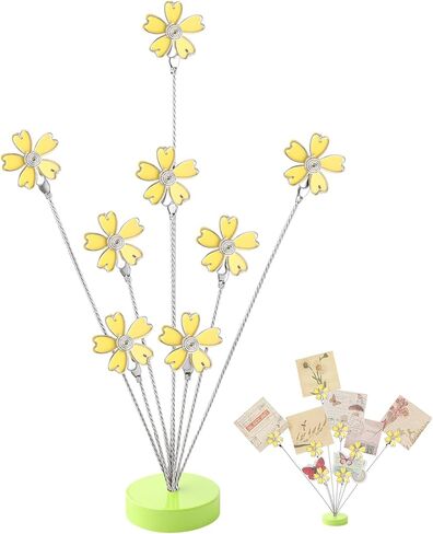 8-Branch Photo Tree Holder with Clips,Family Money Tree Picture Frame Stand,White Snowflake Gift Card Holder for Christmas,Cards, Notes, Memos,Wedding Photos, Office Desk and Home Decor in Saudi Arabia
