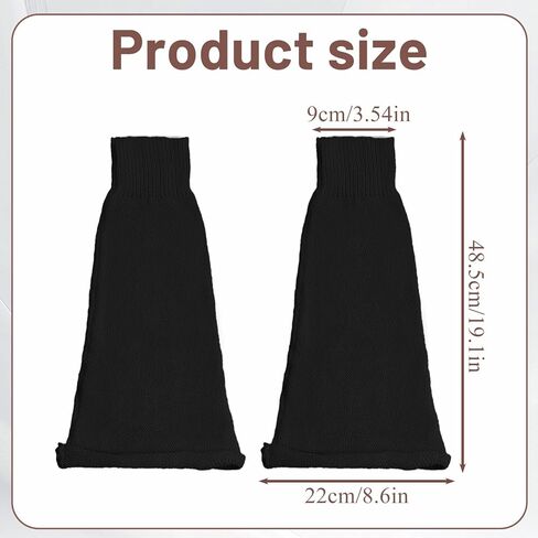 Leg Warmers Y2K Harajuku Knit Flared Leg Warmers for Women Girls Legwarmers Cute Lolita Gyaru Goth Accessories in Saudi Arabia