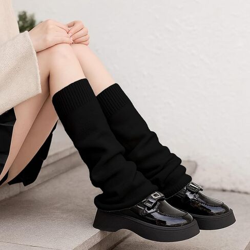 Leg Warmers Y2K Harajuku Knit Flared Leg Warmers for Women Girls Legwarmers Cute Lolita Gyaru Goth Accessories in Saudi Arabia