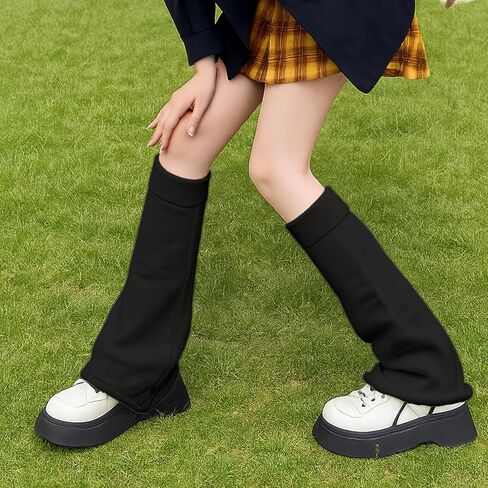 Leg Warmers Y2K Harajuku Knit Flared Leg Warmers for Women Girls Legwarmers Cute Lolita Gyaru Goth Accessories in Saudi Arabia