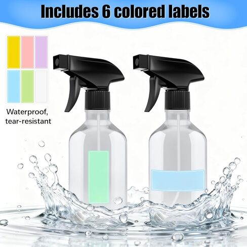 10oz/300ml 360° Spray Bottles (2-Pack) Clear Plastic Small Spray Bottles, Spray at Any Angle to Reach Hard-to-Reach Corners. Ideal for Cleaning, Plants, Gardening, Pets, and Hair in Saudi Arabia