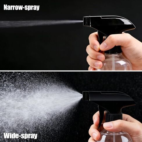 10oz/300ml 360° Spray Bottles (2-Pack) Clear Plastic Small Spray Bottles, Spray at Any Angle to Reach Hard-to-Reach Corners. Ideal for Cleaning, Plants, Gardening, Pets, and Hair in Saudi Arabia