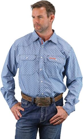 قميص Drover Cowboy Threads للرجال بأكمام طويلة، من سلسلة Signature Series in Kuwait