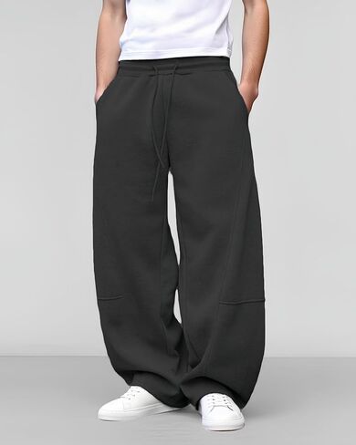 Men’s Baggy Sweatpants Wide Leg with Drawstring Waist, Relaxed Lounge Joggers with Deep Pockets Comfy Fleece in Saudi Arabia