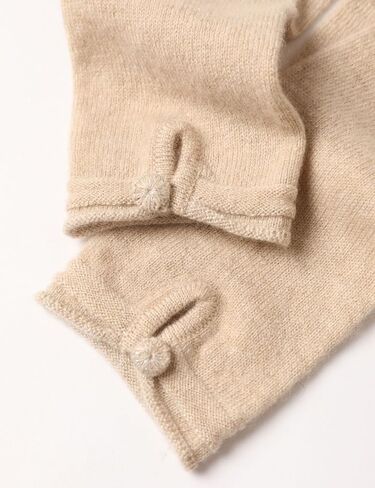 100% Pure Cashmere Knit Touchscreen Gloves for Women Elegant Bow Full Finger Soft Warm Winter in Saudi Arabia