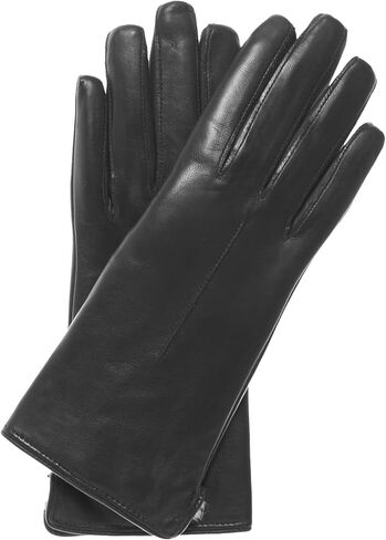Fratelli Orsini Winter Gloves Francesca Black for Women - Lambskin Leather Gloves with white fur lining - color Black in Saudi Arabia