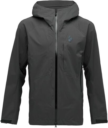 Black Diamond Mens Highline Stretch Shell - Waterproof/Breathable Rain Jacket, Anthracite, Small in Saudi Arabia