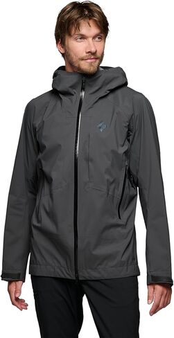Black Diamond Mens Highline Stretch Shell - Waterproof/Breathable Rain Jacket, Anthracite, Small in Saudi Arabia