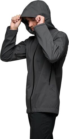 Black Diamond Mens Highline Stretch Shell - Waterproof/Breathable Rain Jacket, Anthracite, Small in Saudi Arabia