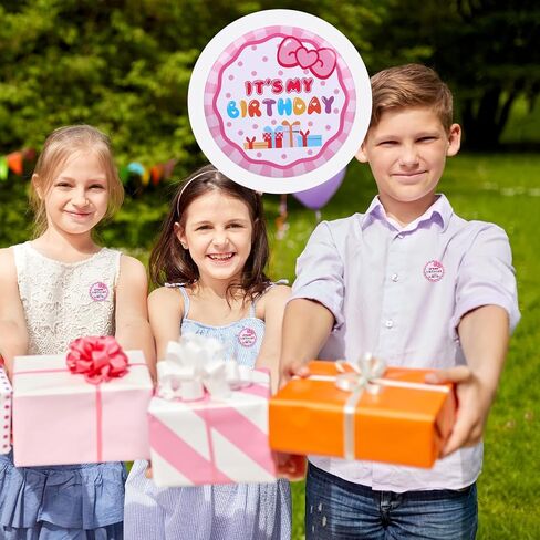 Pink Bow Happy Birthday Pin, Cute Polka Dot It’s My Birthday Button Badge for Girls Boy Kids Cartoon Theme Party Decoration & Favors in Saudi Arabia