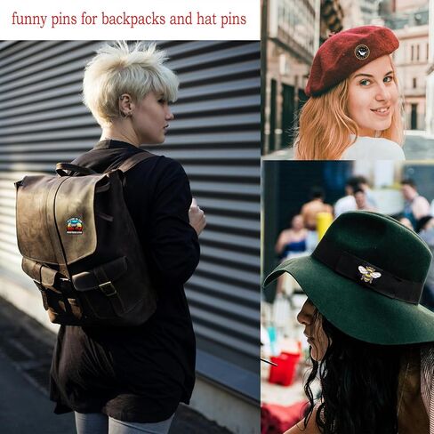 4Pcs Funny Enamel Pins Cool Pins Set for Backpacks Hats Bags Coats, Novelty Unique Cute Button Pins Bulk Are a Women and Men Fashion Jewelry Accessories in Saudi Arabia