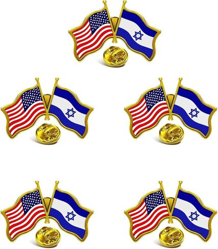 Israeli Flag Brooches & Pins - Star of David, USA & Israel Flag Lapel Pin Badges in Saudi Arabia