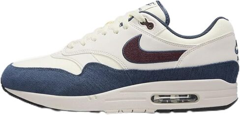 حذاء Nike Air Max 1 للرجال من حليب جوز الهند/كحلي أرموري/بني أوريوود فاتح/بورجوندي كراش مقاس 9.5 in Kuwait