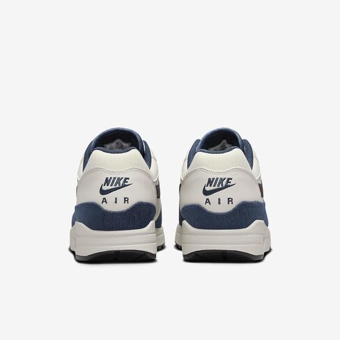 حذاء Nike Air Max 1 للرجال من حليب جوز الهند/كحلي أرموري/بني أوريوود فاتح/بورجوندي كراش مقاس 9.5 in Kuwait