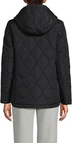 Lands' End Womens FeatherFree Onion Quilted Insulated Jacket Black Regular Large in Saudi Arabia