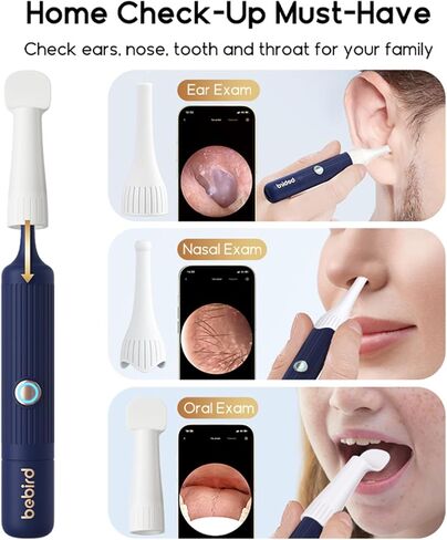 كاميرا أداة إزالة شمع الأذن، منظف الأذن المقاوم للماء IP67 مع الكاميرا، مزيل شمع الأذن البصري، مجموعة تنظيف الأذن للبالغين والأطفال من العائلة in Kuwait