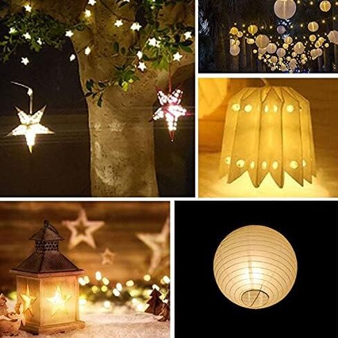 Non-Blinking Water Proof LED Mini Light Light up Paper Lanterns,Balloons,or Vase for Birthday Party or Wedding Decoration (Warm White, Pack of 24) in Saudi Arabia