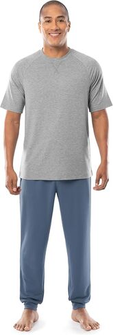 Fruit of the Loom mens French Terry Top and Jogger Sleep Pajama Set in Saudi Arabia
