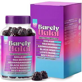 Shilajit Gummies for Energy & Focus – Ashwagandha, Beet Root, Lion’s Mane, Sea Moss & Black Seed – Vegan, Halal-Certified Adaptogen Supplement for Daily Performance & Calm – 60 Gummies in Saudi Arabia