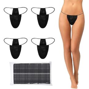 Aimery 50 Pcs Disposable Thong Panties Women's Spa T Thong Soft Breathable Disposable Tanning Underwear in Kuwait