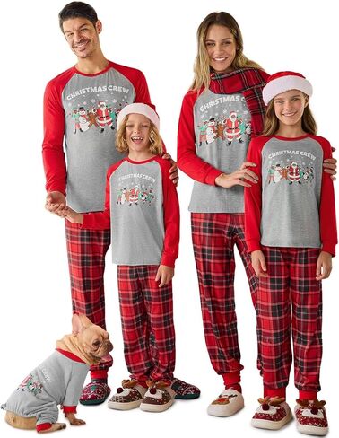 Haloumoning Family Christmas Pajamas Matching Sets Xmas PJs Sets Holiday Jammies Sleepwear in Saudi Arabia