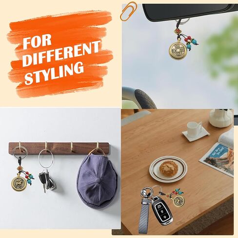 تدور النحاس خمر للفوز Keychain.12 زودياك و فنغ شوي الثروة سبينر تململ للكازينو وفتحات واليانصيب هدية حظا سعيدا in Kuwait