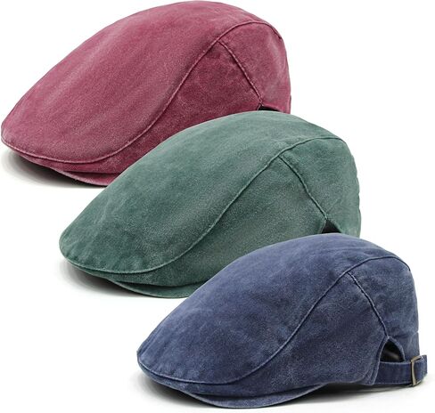 Newsboy Hats for Men Flat Cap Vintage Cotton Washed Caps for Men Ivy Hat Gatsby Driver Cap for Women in Saudi Arabia