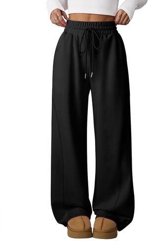 ATHMILE Womens Sweatpants Wide Leg Baggy High Waist Y2K Pants Fall Winter Spring Joggers Clothes with Pockets in Saudi Arabia
