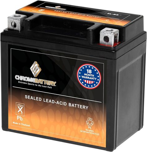 Chrome Battery YTX30L-BS Maintenance Free Replacement Battery for ATV, Motorcycle, Snowmobile, and UTV: 12 Volts, 3 Amps, 30Ah, Nut and Bolt (T3) Terminal in Kuwait